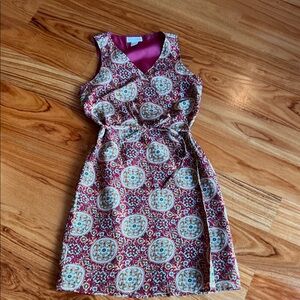 Merona Red and Cream Patterned Mini Dress